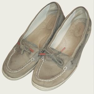 Sperry Gray and Tan Flats